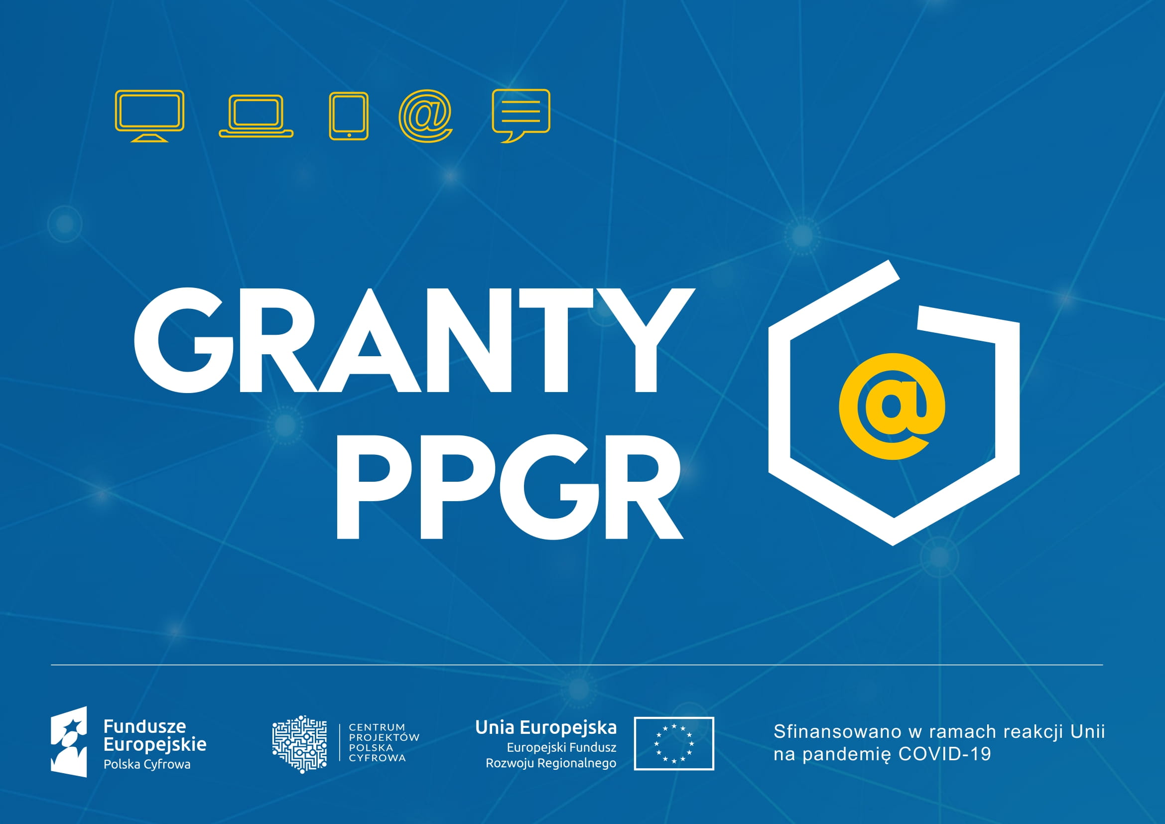 Ilustracja do informacji: Informacja o otrzymanym dofinansowaniu„ Wsparcie dzieci z rodzin pegeerowskich w rozwoju cyfrowym – Granty PPGR” 